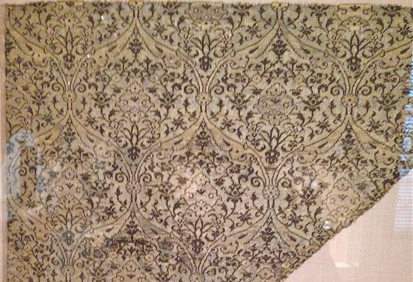 Ogee Patterned Silk Brocade