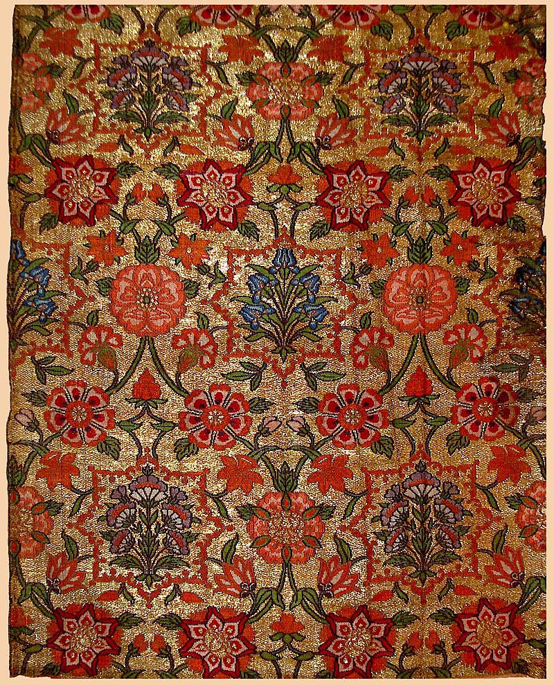 17th century silk brocade