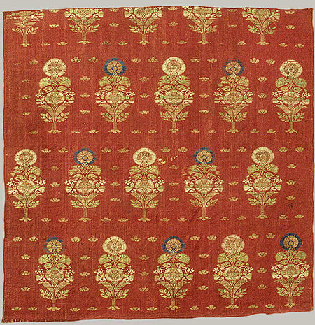 silk brocade, 17th century