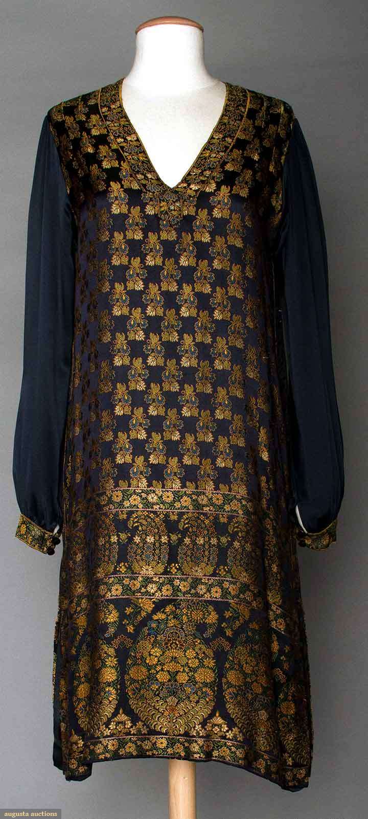 1920s silk dress with boteh