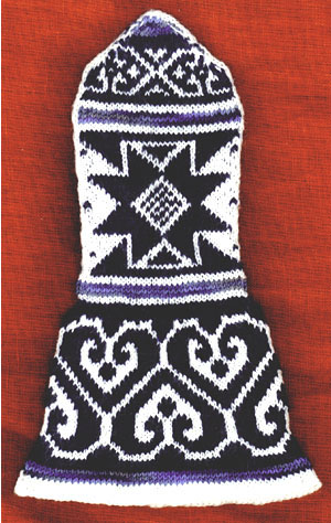 wool mitten back